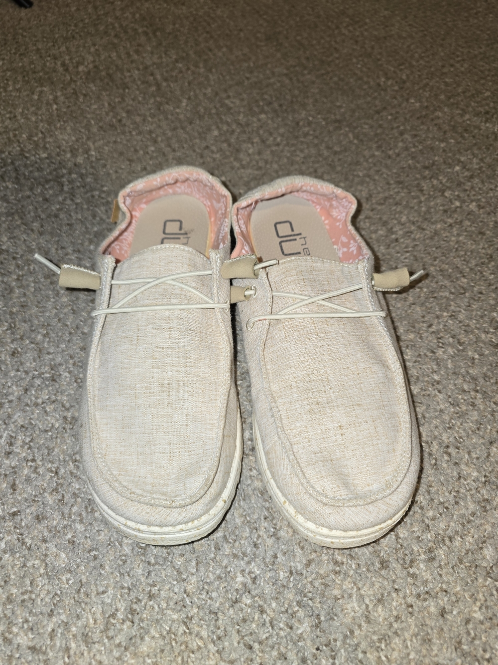 Hey Dude Women's Natural Tan Slip On Shoes Size 10